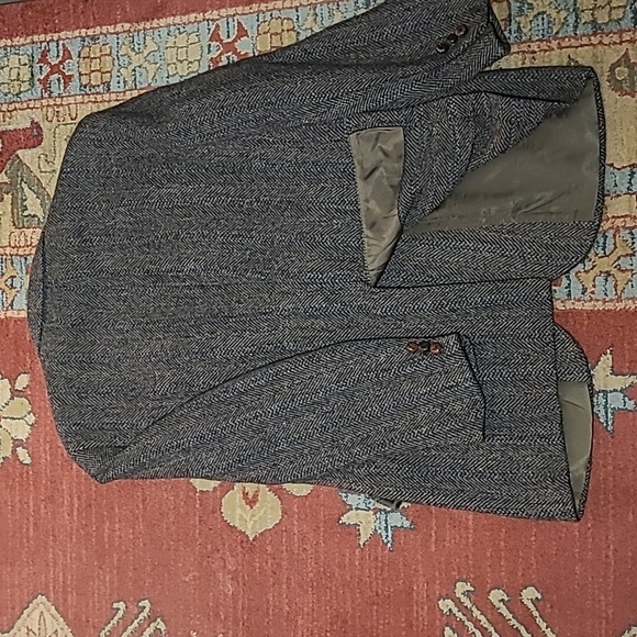 HARRIS TWEED HERRINGBONE SPORT COAT BLAZER - Picture 10 of 10